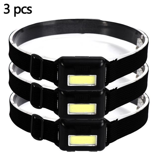 UPFIT Lampe Frontale LED COB - 3 Modes Luminosité - Serre-Tête Réglable (Piles AAA Non Incluses)