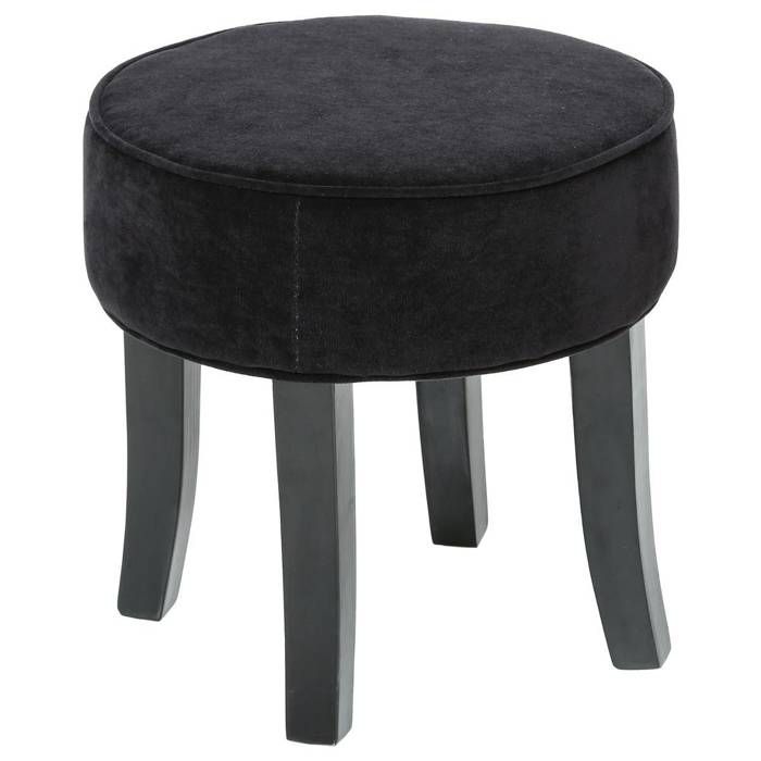 Tabouret Adriel velours noir - Atmosphera Créateur dintérieur Tabouret Adriel velours noir - Atmosphera Créateur dintérieur
