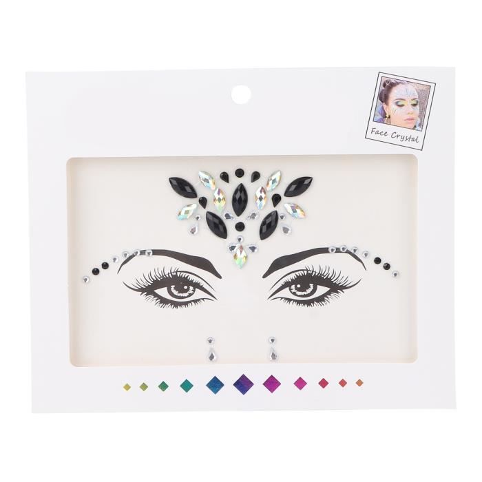 850 Autocollants Strass Visage Et Corps - Forme Étoile, Lune, Cercle - Auto-Adhésifs Argentés - Pour Festivals, Maquillage Et Nail Art