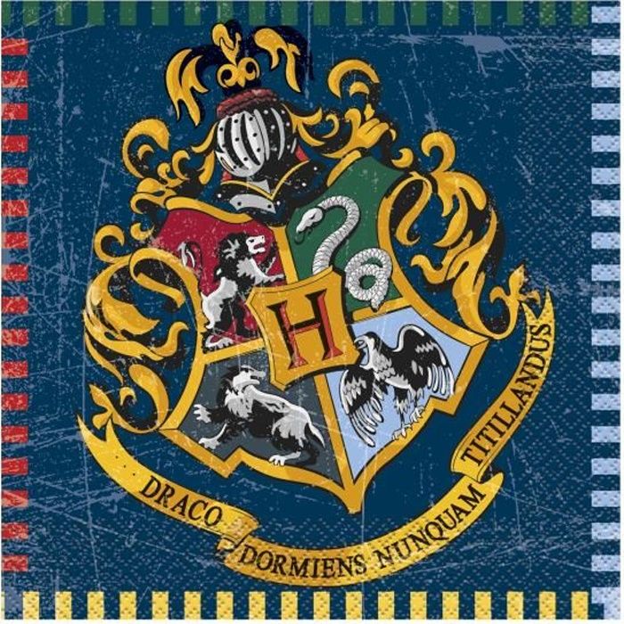 16 serviettes en papier harry potter 33 x 33 cm cdiscount maison
