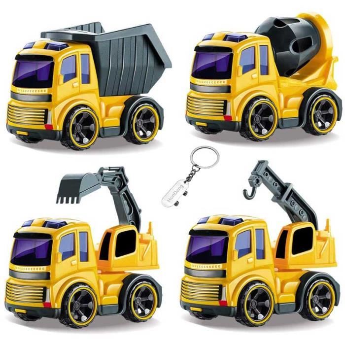 4 Pieces Vehicule De Construction Petite Voiture Enfant Vehicules