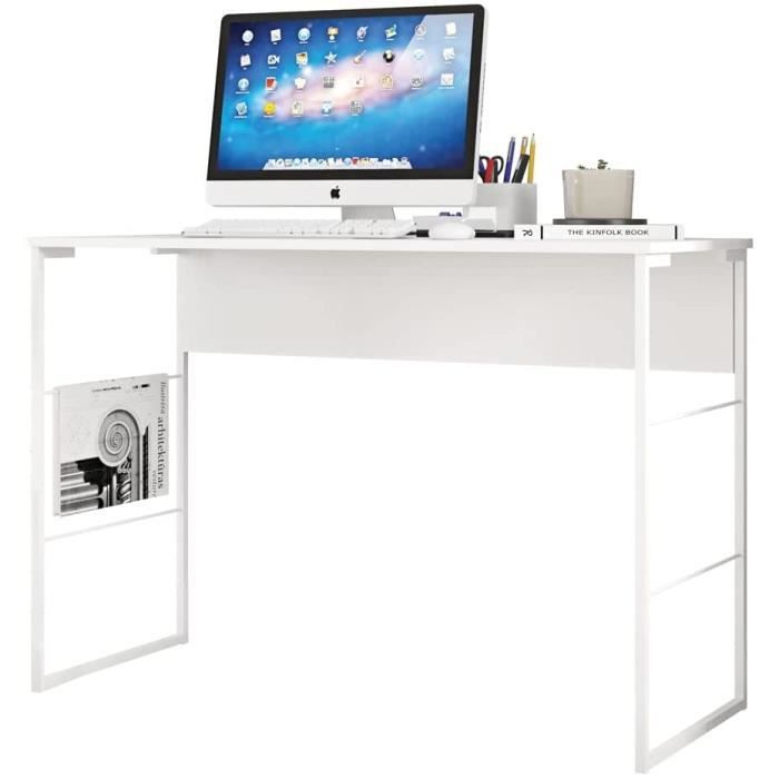 Bureau d'ordinateur Table de Bureau Maison Blanc 100cm - Cdiscount