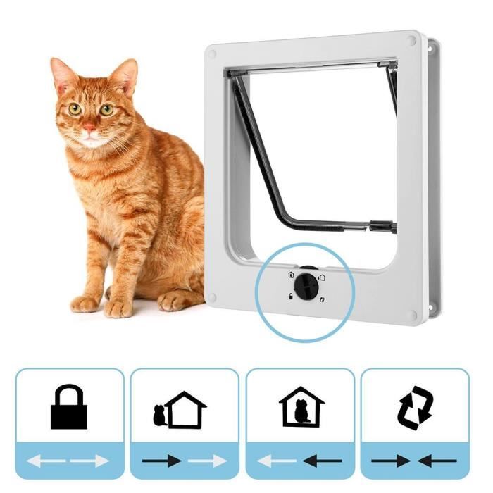 Homdox Chatiere Pour Chat Avec Verrou Rotatif A 4 Voies Porte De Chat Verrouillable Chatieres Petit Animaux Facile A Installer Blanc Cdiscount Animalerie Homdox Chatiere Pour Chat Avec Verrou Rotatif A 4 Voies Porte De Chat Verrouillable Chatieres Petit Animaux Facile A Installer Blanc Cdiscount Animalerie