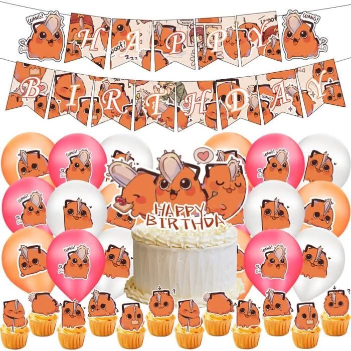 Chainsaw Man Décorations Anniversaire Ballons,32 Pcs Chainsaw Birthday