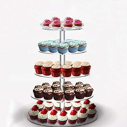 Présentoir à Cupcakes 5 étages En Acrylique - Design Ondulation D'eau, Pour Mariage, Anniversaire, événement - 3