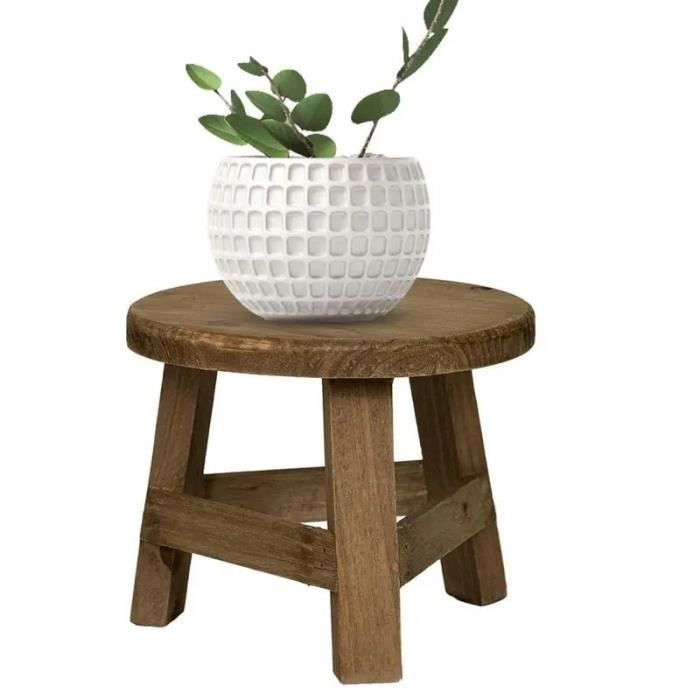 Plateau De Pot De Fleur Mini Plantes Plateau Rond En Bois Plantes Pour Aquarium Vase Base De