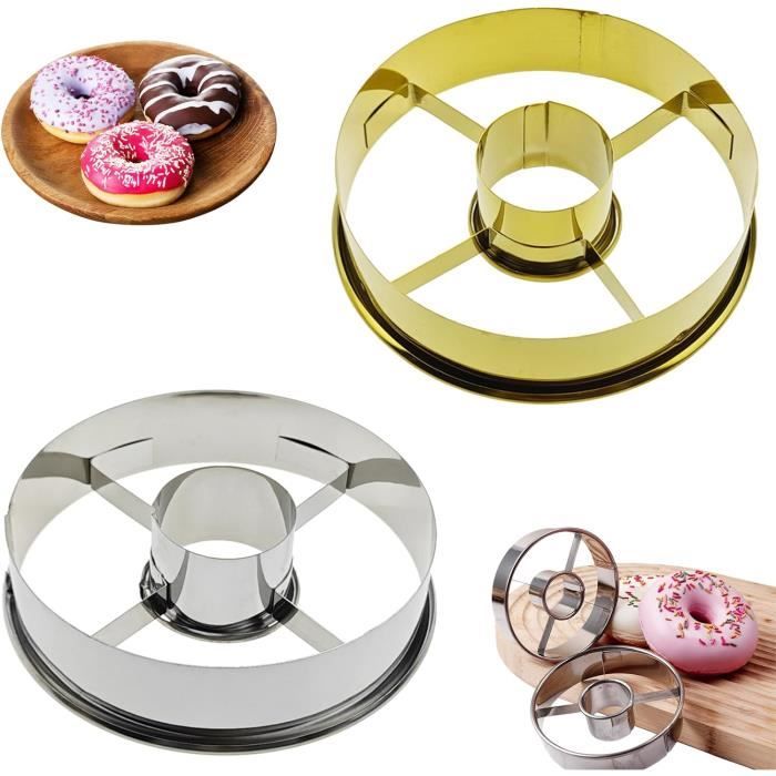 Kerafactum Emporte-pièce en forme de donut - En acier inoxydable - Diamètre  : 8 cm - Pour découper facilement des beignets : : Cuisine et  Maison