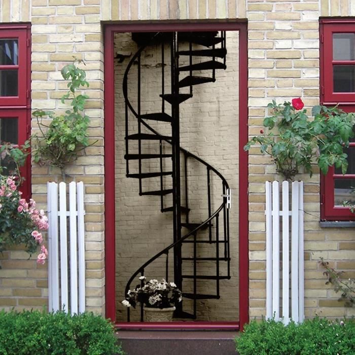 Autocollant Frigo 60x205 Cm - Jardin Fleuri 3D, Sticker Protection & Décoration Cuisine Anti-Rayures
