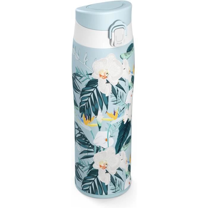 AORIN Bouteille Isotherme 500 Ml En Acier Inoxydable Double Paroi – Maintient 12h Chaud / 24h Froid, étanche, Sans BPA, Bouche Large, Pour Sport, Voyage, école