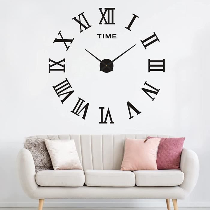 Horloge Murale Moderne DIY – 40 Cm, Miroir 3D, Mouvement Silencieux, Décoration Salon, Chambre, Bureau - 1
