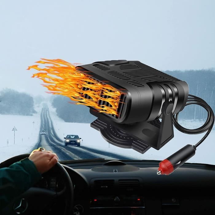 Chauffage portable de voiture 12 V 150 W pour voiture 2 en 1 - Ventilateur  de chauffage - Dégivrage - Rotation à 360 ° - Chauf[162] - Cdiscount