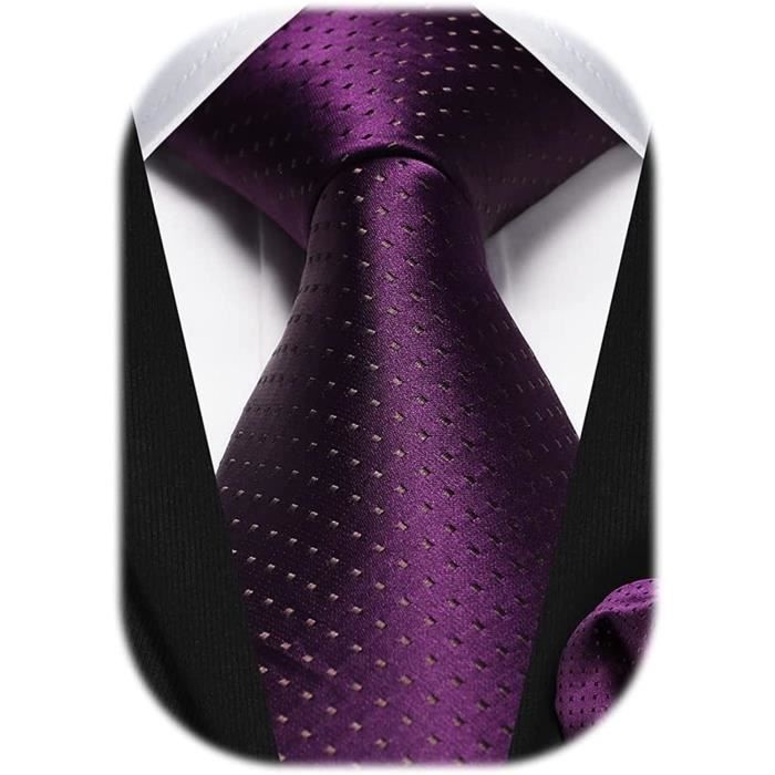 Ensemble Cravate Et Pochette Homme - Couleur Unie - Classique Mariage/Bureau - Enlision