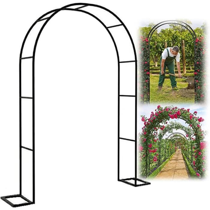 Arche De Jardin En Métal Pour Plantes Grimpantes, 167x37x240cm, Arche