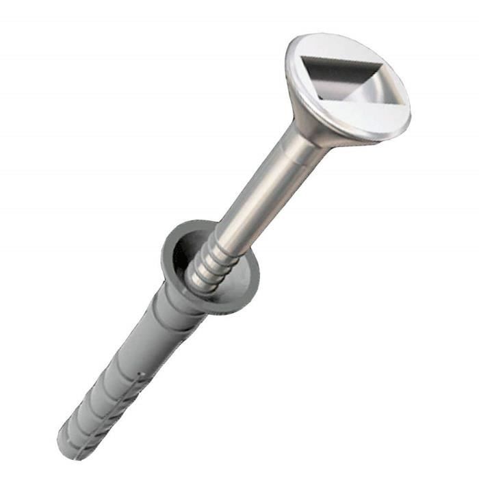 TRIPLEX ® 20 vis 8 X 80 mm les chevilles à frapper sans marteau ni tournevis mais uniquement avec le foret d’une perceuse. C1 Poser en 2 sec 