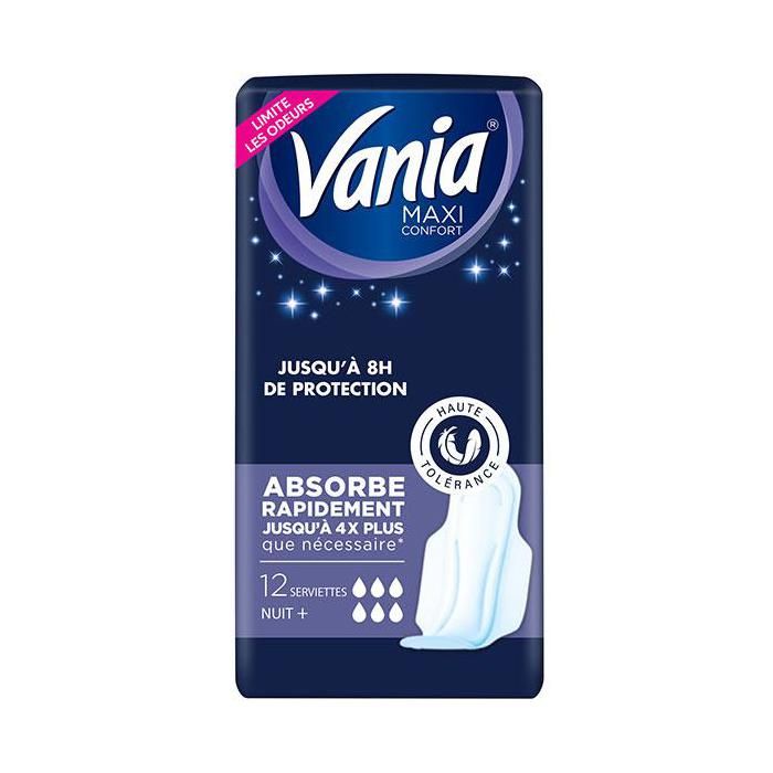 Vania Maxi Serviettes Périodiques Nuit+ 