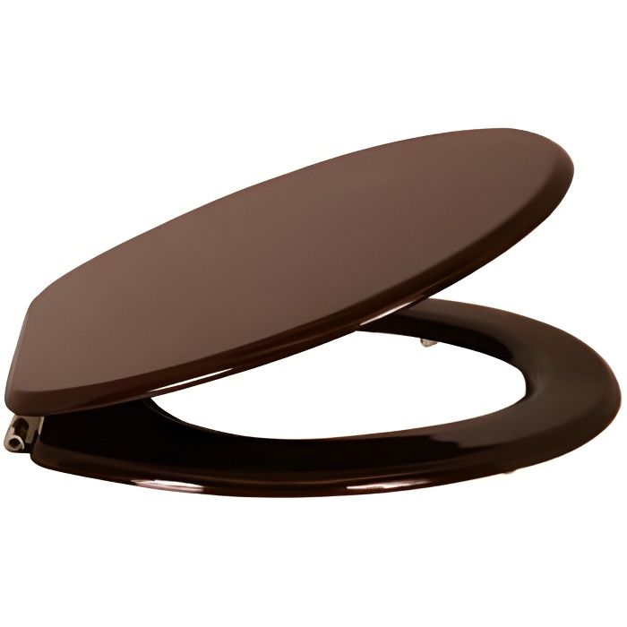 Abattant WC en MDF marron chocolat MSV Resistant et elegant Convient a tous les types de WC Cdiscount Bricolage