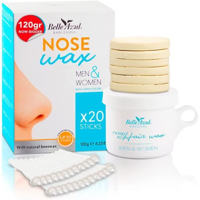 Nose Hair Wax Cire Nez pour Homme et Femme 120 g Kit d