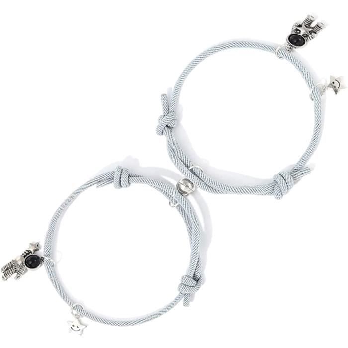 1 Paire de Bracelets Magnétiques pour Couples Relation Bracelet