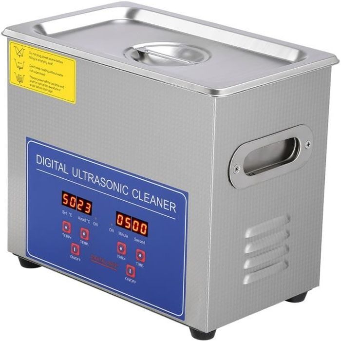 Bac ultrasons,Nettoyeur A Ultrasons 3L Ultrasonic Cleaner Professionnel  Nettoyeur Digital Affichage Ultrasonique (3L) HB020 -RAI - Cdiscount  Electroménager