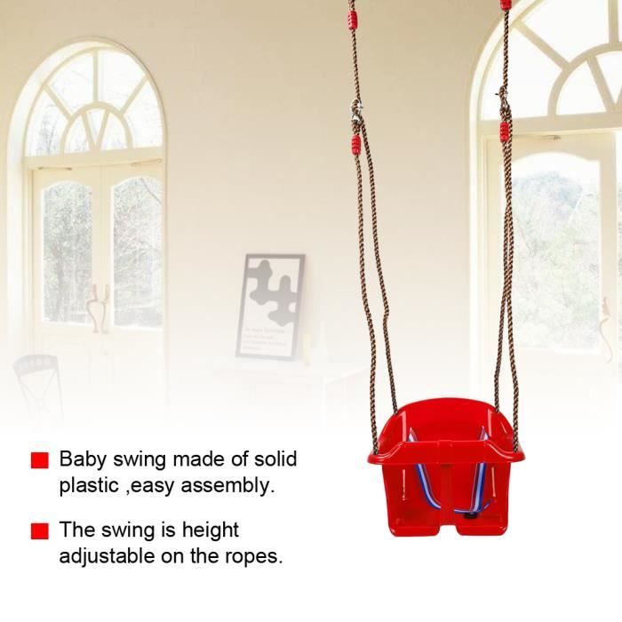Enfants Bebe Balancoire Lombo Bas Balancoire Interieure Chaise Suspendue Exterieure Rouge Cwu Cdiscount Jeux Jouets