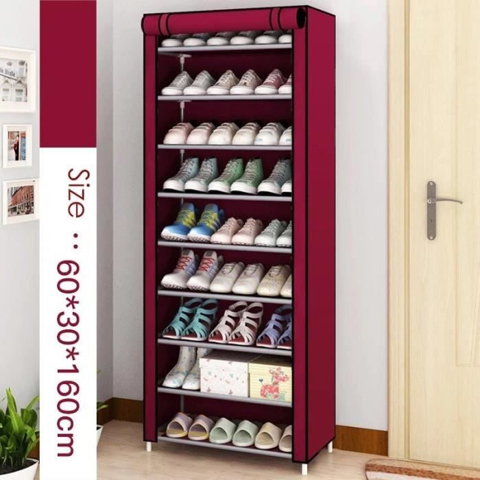 Range-chaussures étagère En X Multicouche - Design Peu Encombrant Pour Dortoir, Entrée Ou Couloir - Assemblage Facile - 3