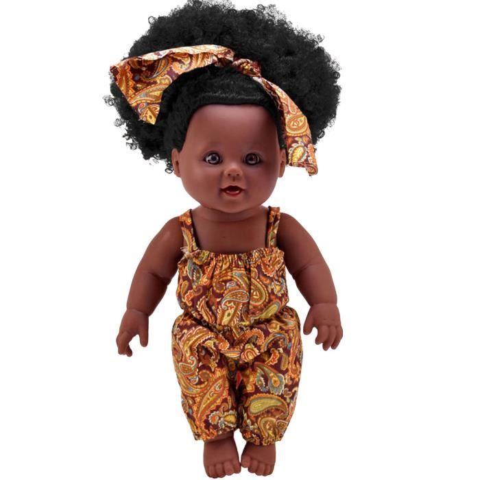 Fille Noire Poupee Afro Americaine De Jeu Pour Bebe Poupees 12 Pouces Cheveux Boucles Brown Cdiscount Jeux Jouets