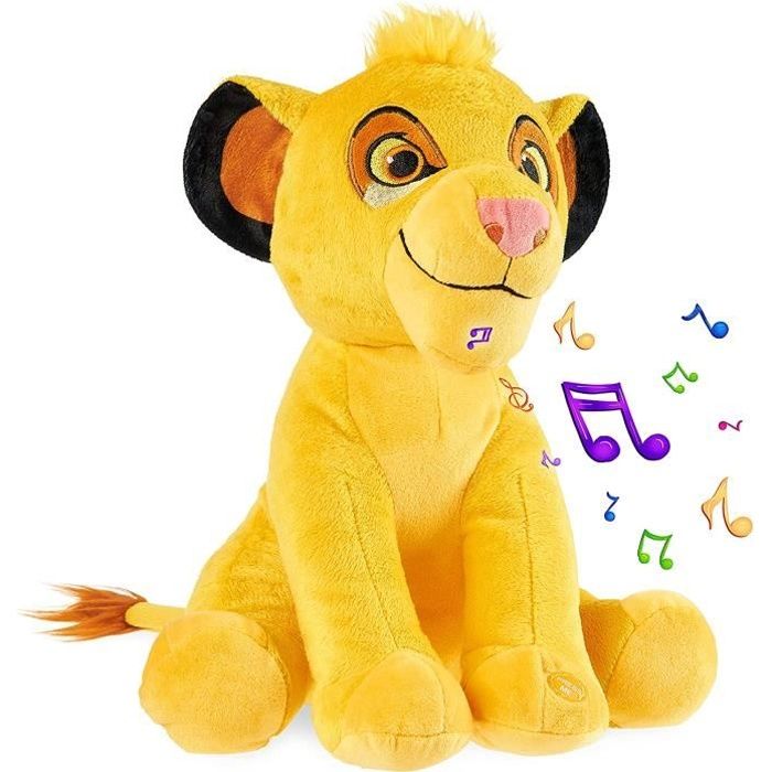 Peluche Bebe - Grosse Peluche 28cm Stitch Le Roi Lion Simba Dumbo - Peluches Doudou avec Son - Jouet Premier Age - Cadeau Fill[6]