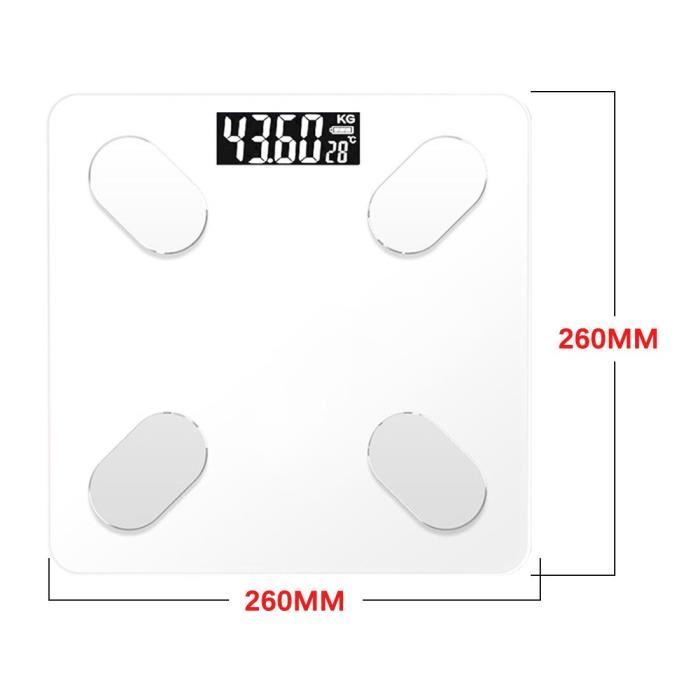 Balance Numérique Intelligente Zeegma - Analyse 17 Paramètres Corporels - Bluetooth - 200 Kg Max - Neuf