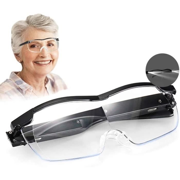Lunette de Loupe 2 Lumieres LED Loupes de Lecture Lunette Loupe grossissement 160 2.5X Loupe Eclairante pour Lecture Achat Vente lunettes de lecture Cdiscount