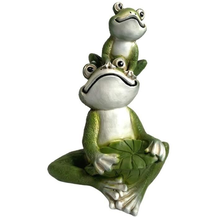 YXSH Statue Grenouille Résine - Figurine Drôle American Country Style Pour Décoration Jardin Et Intérieur