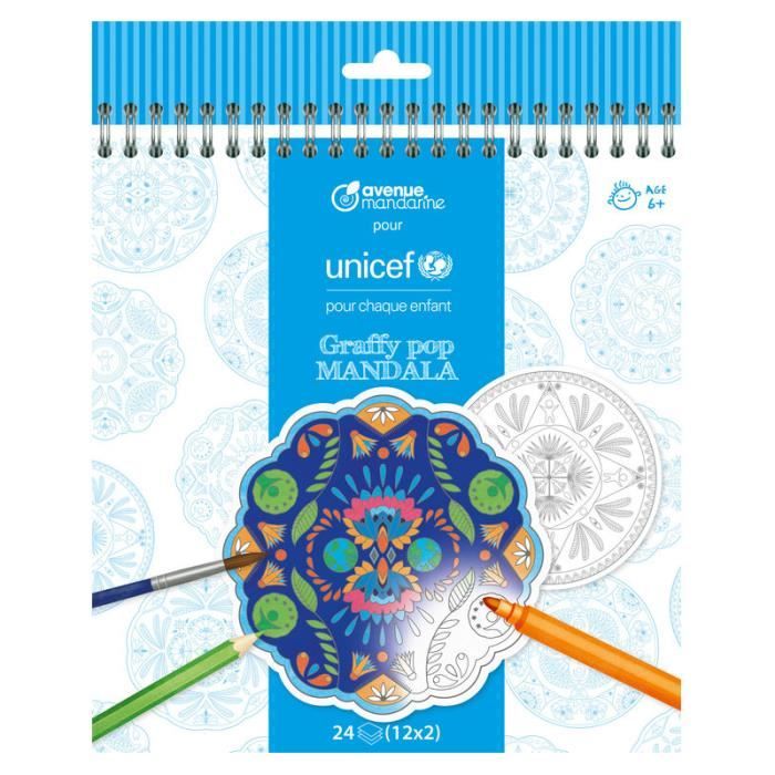 Accessoires Pour Enfant Album De Coloriage Mandala Unicef 6 Ans Et D 18 5 Cm Achat Vente Livre De Coloriage Cdiscount