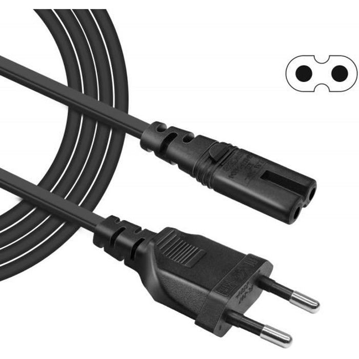 1M EU AC Power Cable dalimentation Cordon dalimentation Cable pour Microsoft Xbox ONE S GO X-Box plug-in E115330 