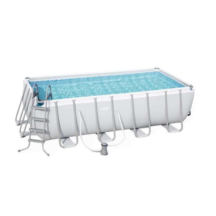 Bestway Kit Piscine Rectangulaire Power Steel Frame L 488 X L 244 X H 122 Cm Achat Vente Piscine Kit Piscine L 488xl 244xh122cm Cdiscount
