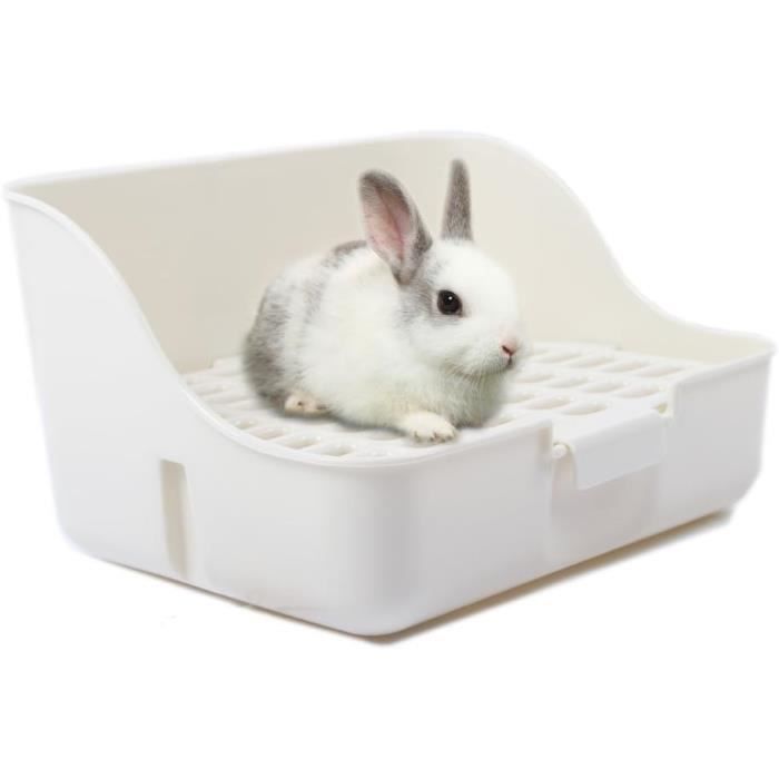 Boîte à litière de lapin facile à nettoyer, pour apprendre à utiliser la toilette, pour petits animaux/lapins/cochons