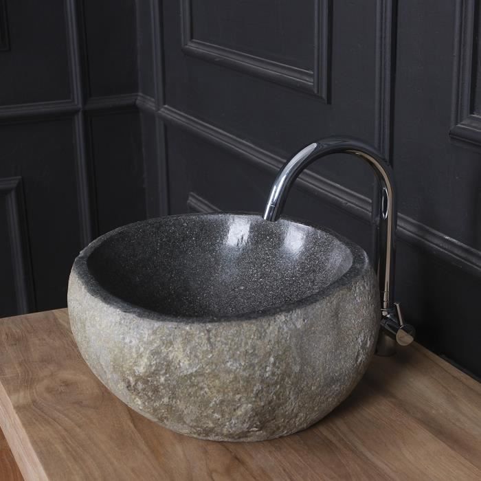 Vasque en pierre de rivière naturelle 30 BDBD Cdiscount Bricolage