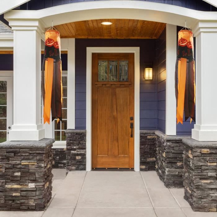 Décoration Halloween Pour Le Porche à Base De Citrouilles