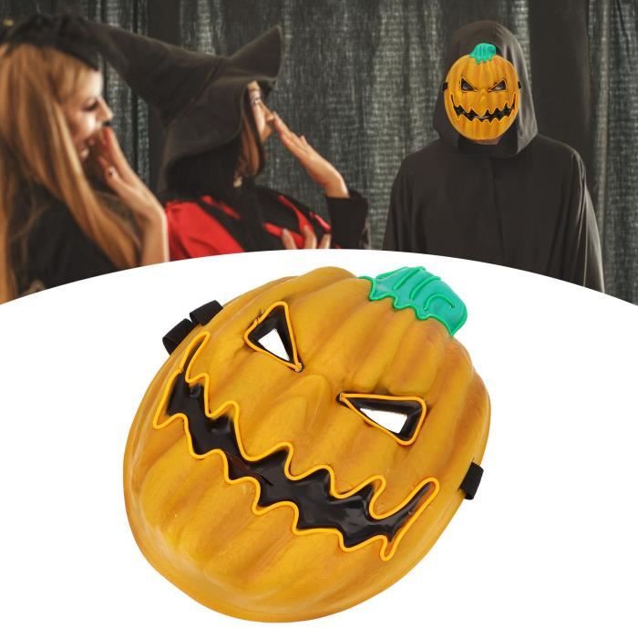 Masque LED Halloween Numbudh - 3 Couleurs (rouge, Vert, Bleu), 3 Modes Lumineux, 21x17,5 Cm, Réglable