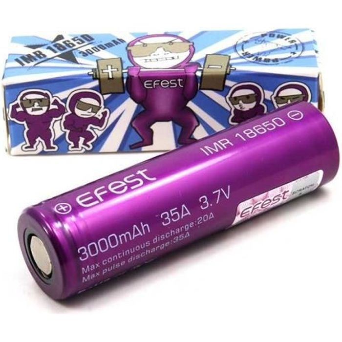 Accu Efest Purple IMR 18650 3000mAh - Cdiscount Au quotidien Accu Efest Purple IMR 18650 3000mAh - Cdiscount Au quotidien