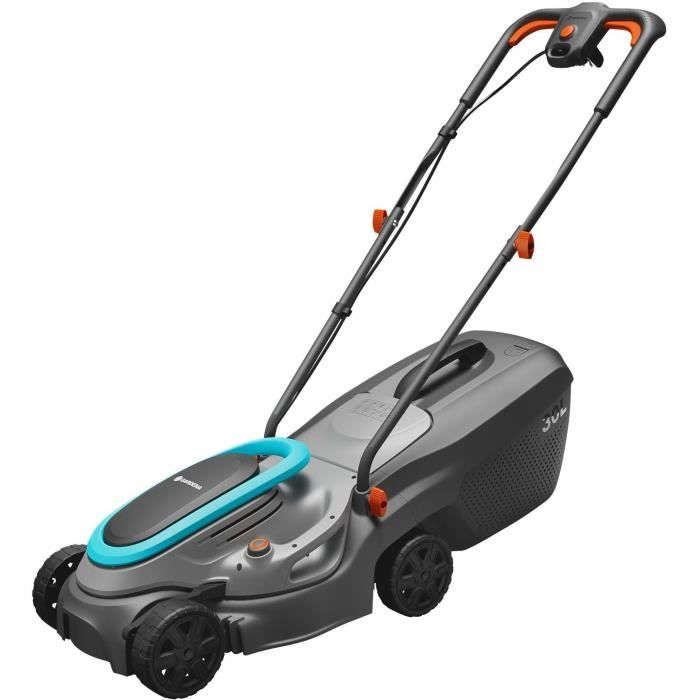 Tondeuse électrique - GARDENA - PowerMax 32/1200 - Éjection bac - 500 m² - 1200 W - 37 cm - Gris