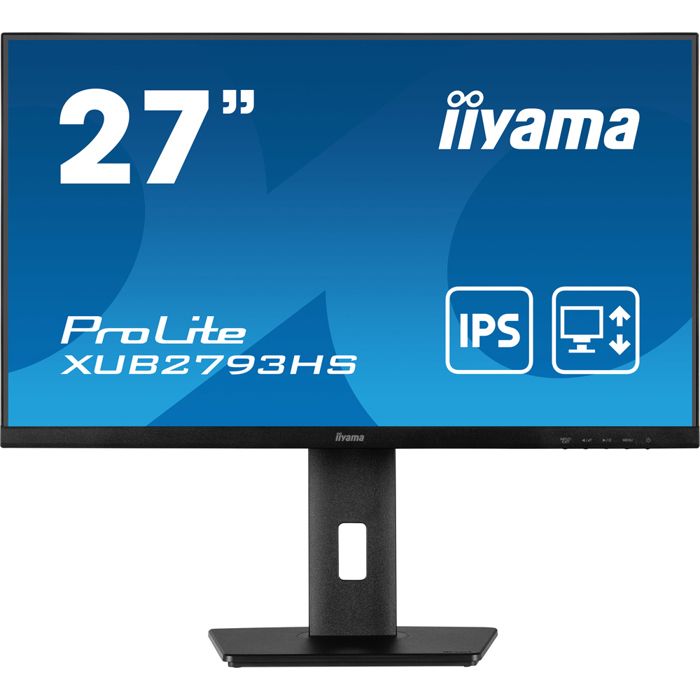Ecran IIYAMA 27 Dalle IPS Ultra mince 16:9 1ms 100Hz 250cd/m² 1920x1080 1xHDMI 1xDisplayPort HP 2x2W 15cm pied réglable en hauteu