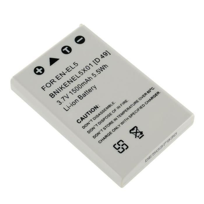 Batterie Rechargeable Pour Nikon Coolpix - 1000mAh 3,6V Li-ion - Compatible Plusieurs Modèles