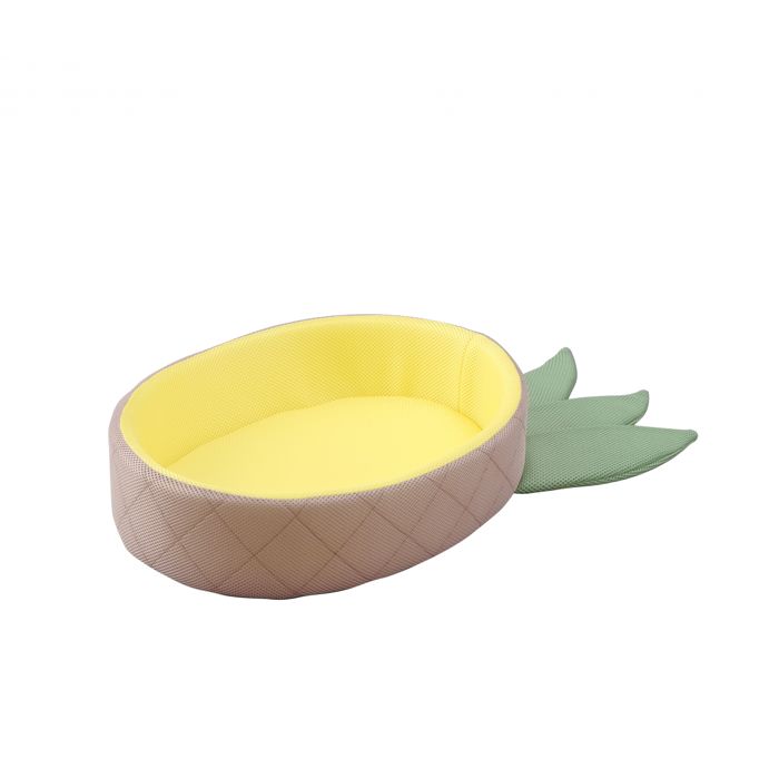 Meilleurs prix pour Iris Ohyama, Lit, Coussin, Panier  pour Chien, Chat, Bi-face avec rebord, Nylon, L40 x P69 x H12 cm, PCB-20P, Ananas