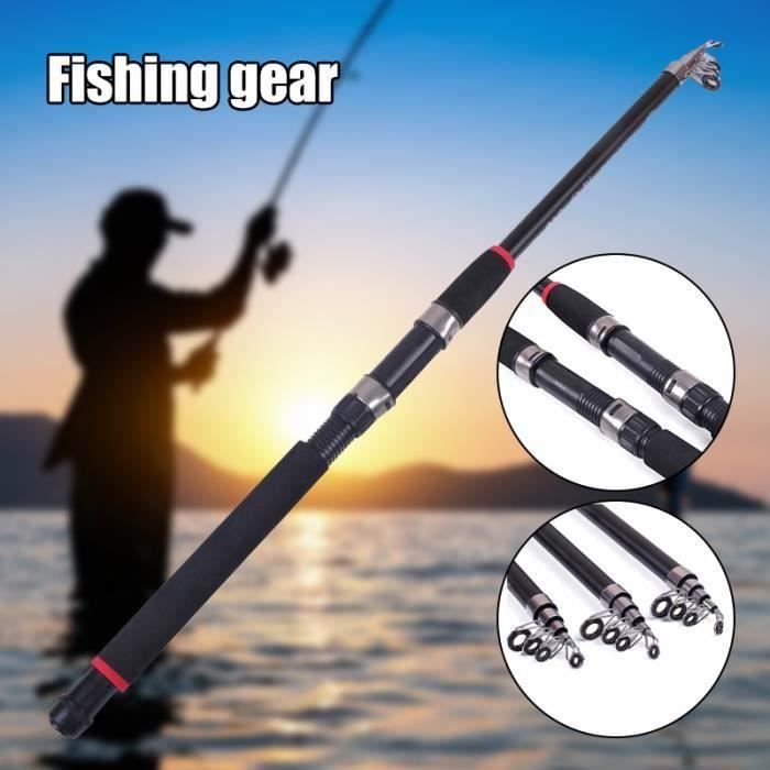 🎣 Super Canne à Pêche Télescopique – Portable, Voyage, Pôle Spinning (2,70m)