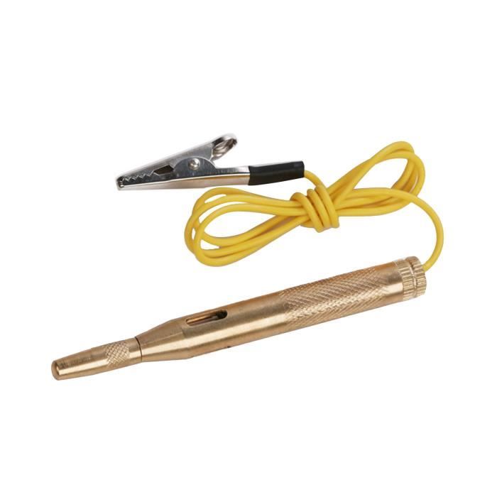 Testeur De Circuit 6V/12V/24V DC - Stylo Avec Lampe Témoin - Pour Voiture, Moto, Camping-car - Câble Spiralé - 7