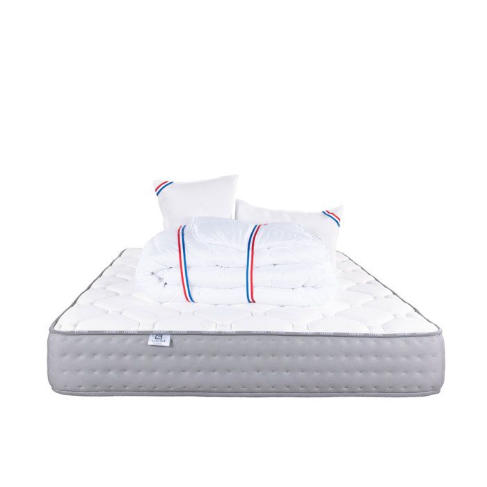 Matelas 140x200 cmZen20 cmmémoire de formefermeface été/hiver + 2 oreillers + couette