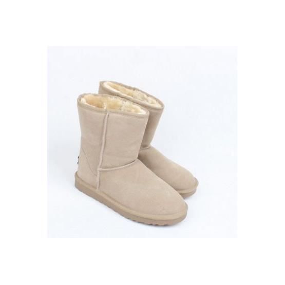 bottes suedine beige