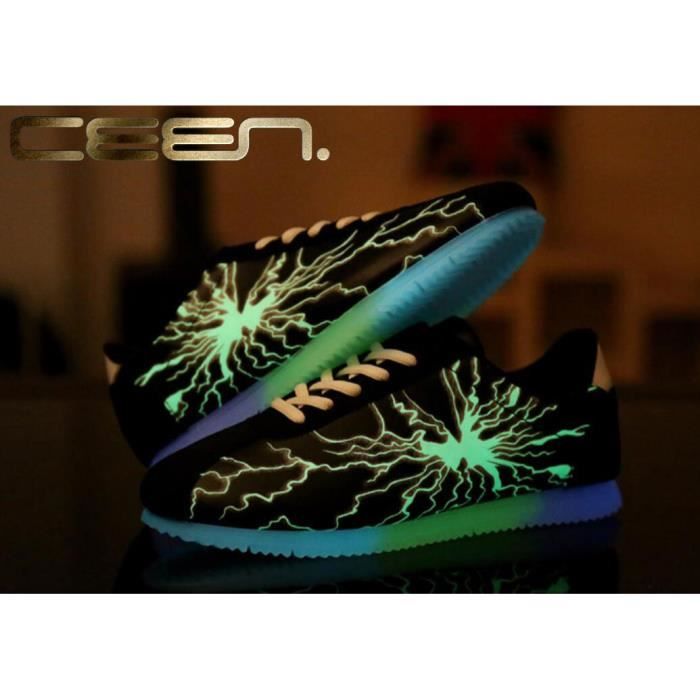 Small garlic LED Chaussures Enfants Unisexe Homme Femme Lumineux Sports Baskets 7 Couleur USB Charge LED Chaussures Lumiere Clignotants Cadeau