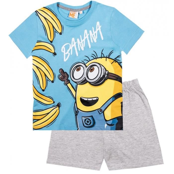 les minions Pyjama Court Enfant garçon Bleu et Rouge de 3 à 8ans les minions Pyjama Court Enfant garçon Bleu et Rouge de 3 à 8ans