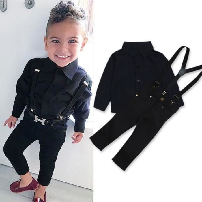 Chemise noir garcon 5 hotsell ans