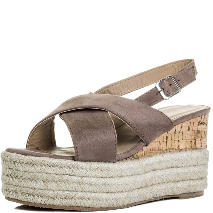 Chaussure compensée espadrille Clearance